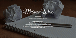 Desktop Screenshot of melaniewass.com